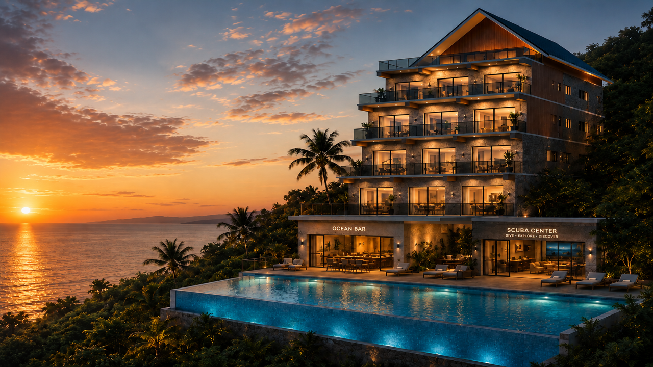 Ocean View Residences overlooking the Bohol Strait